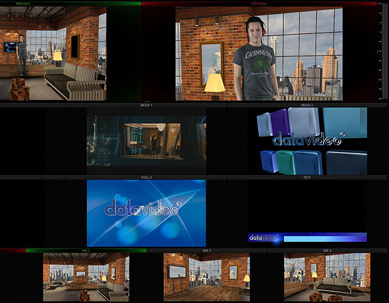 Datavideo TVS-1000A virtual studio control interface