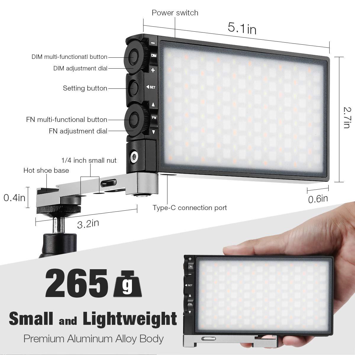 Full-color RGB Fill Light Pocket Light Portable LED - KENTFAITH